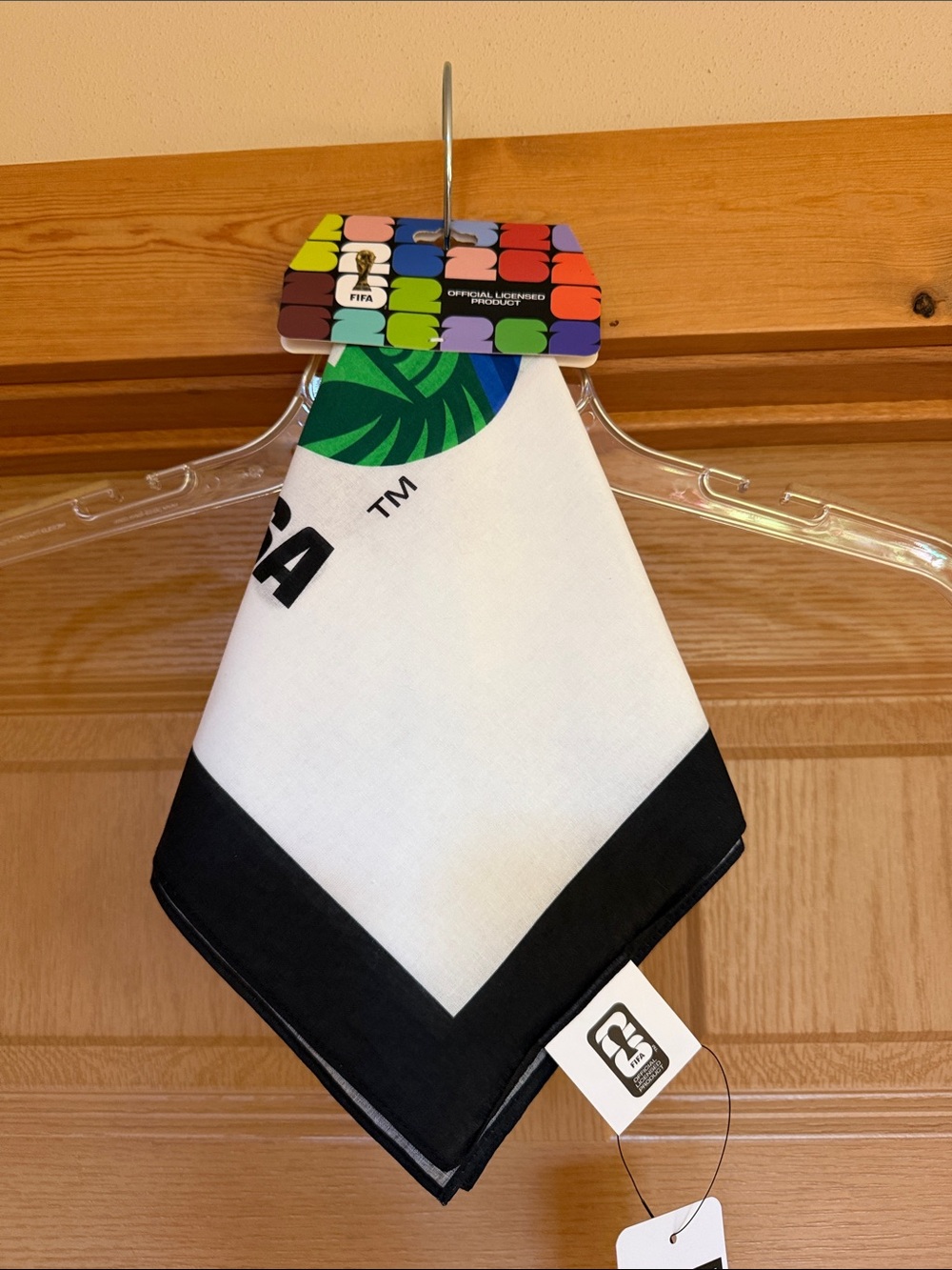 FIFA Soccer Black & White Logo Bandana Scarf